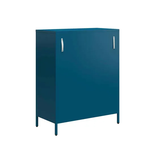 Aiken Metal Storage Cabinet With 2 Doors In Deep Ocean Blue