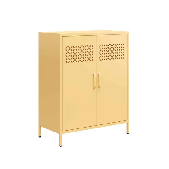 Aiken Metal Storage Cabinet With 2 Doors In Sun Yellow