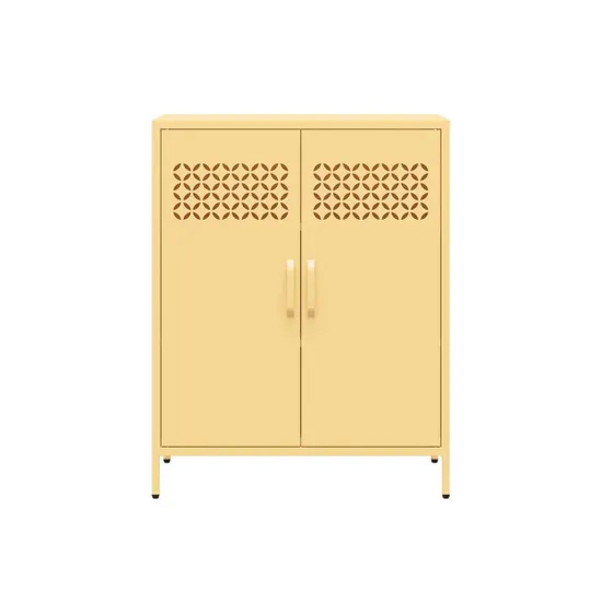 Aiken Metal Storage Cabinet With 2 Doors In Sun Yellow