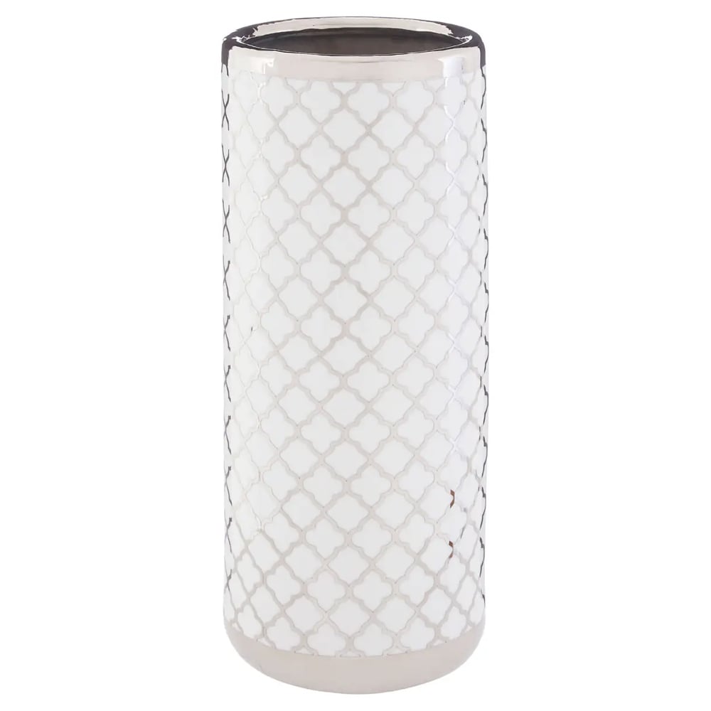 Aiken Stoneware Umbrella Stand In Silver