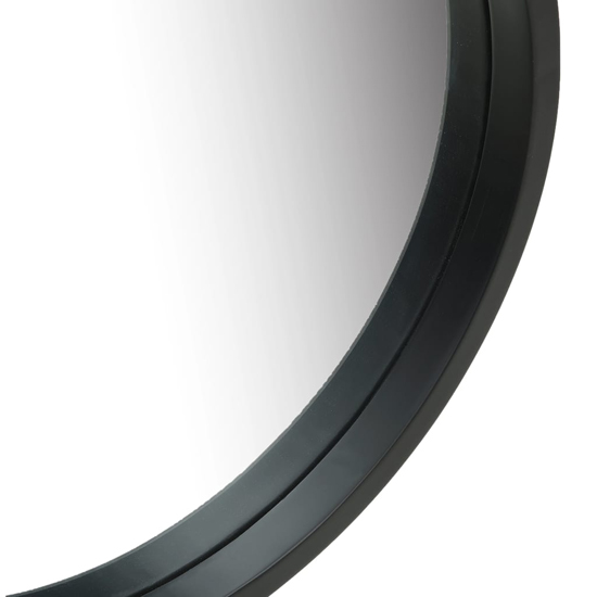 Ailie Large Retro Wall Mirror With Faux Leather Strap In Black_3
