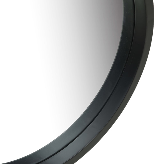 Ailie Medium Retro Wall Mirror With Faux Leather Strap In Black_3