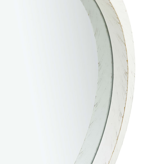 Ailie Medium Retro Wall Mirror With Faux Leather Strap In White