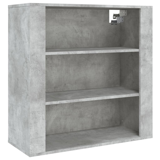 Ailie Wooden Highboard With 3 Drawers 2 Shelves In Concrete Effect