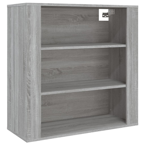 Ailie Wooden Highboard With 3 Drawers 2 Shelves In Grey Sonoma Oak