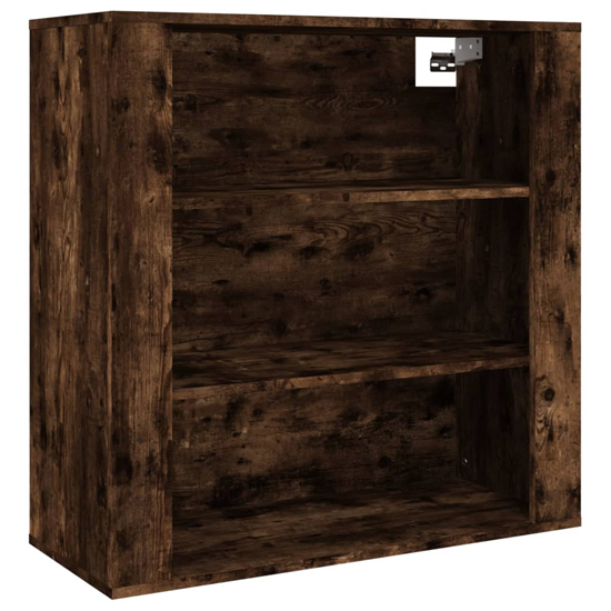 Ailie Wooden Highboard With 3 Drawers 2 Shelves In Smoked Oak