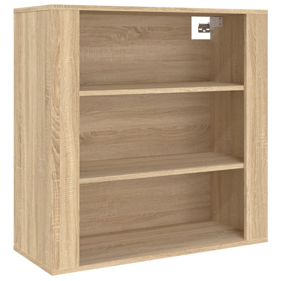 Ailie Wooden Highboard With 3 Drawers 2 Shelves In Sonoma Oak