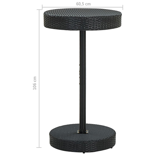 Aimee Outdoor Poly Rattan Bar Table With 2 Stools In Black_7