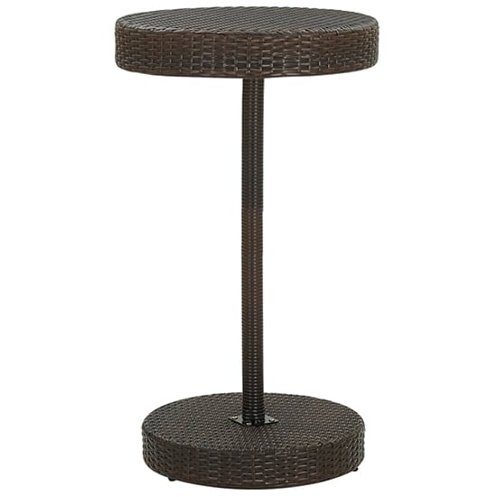Aimee Outdoor Poly Rattan Bar Table With 2 Stools In Brown_3