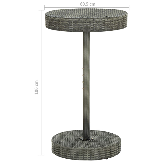 Aimee Outdoor Poly Rattan Bar Table With 2 Stools In Grey_7