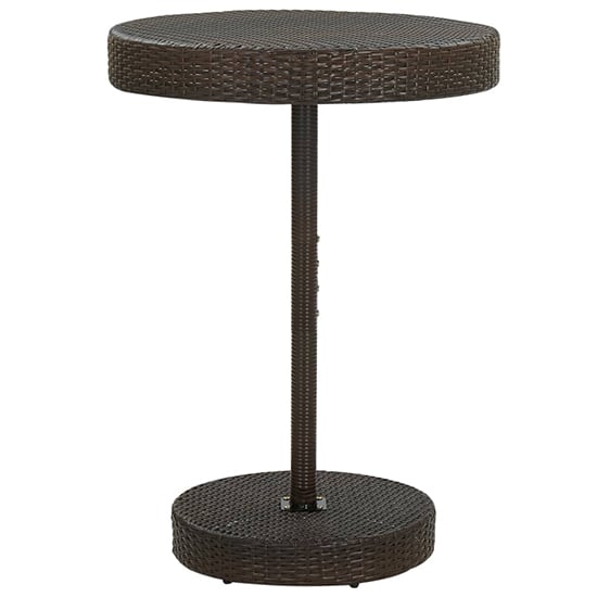 Aimee Outdoor Poly Rattan Bar Table With 4 Stools In Brown_3
