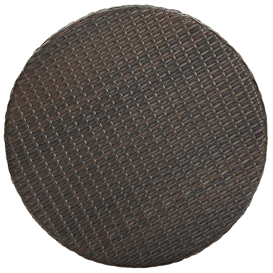 Aimee Outdoor Poly Rattan Bar Table With 4 Stools In Brown