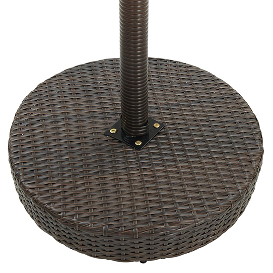 Aimee Outdoor Poly Rattan Bar Table With 4 Stools In Brown