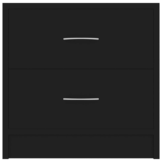 Aimo Wooden Bedside Cabinet With 2 Drawers In Black