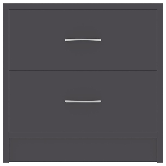 Aimo Wooden Bedside Cabinet With 2 Drawers In Grey_3