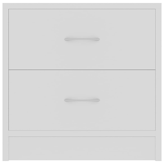 Aimo Wooden Bedside Cabinet With 2 Drawers In White