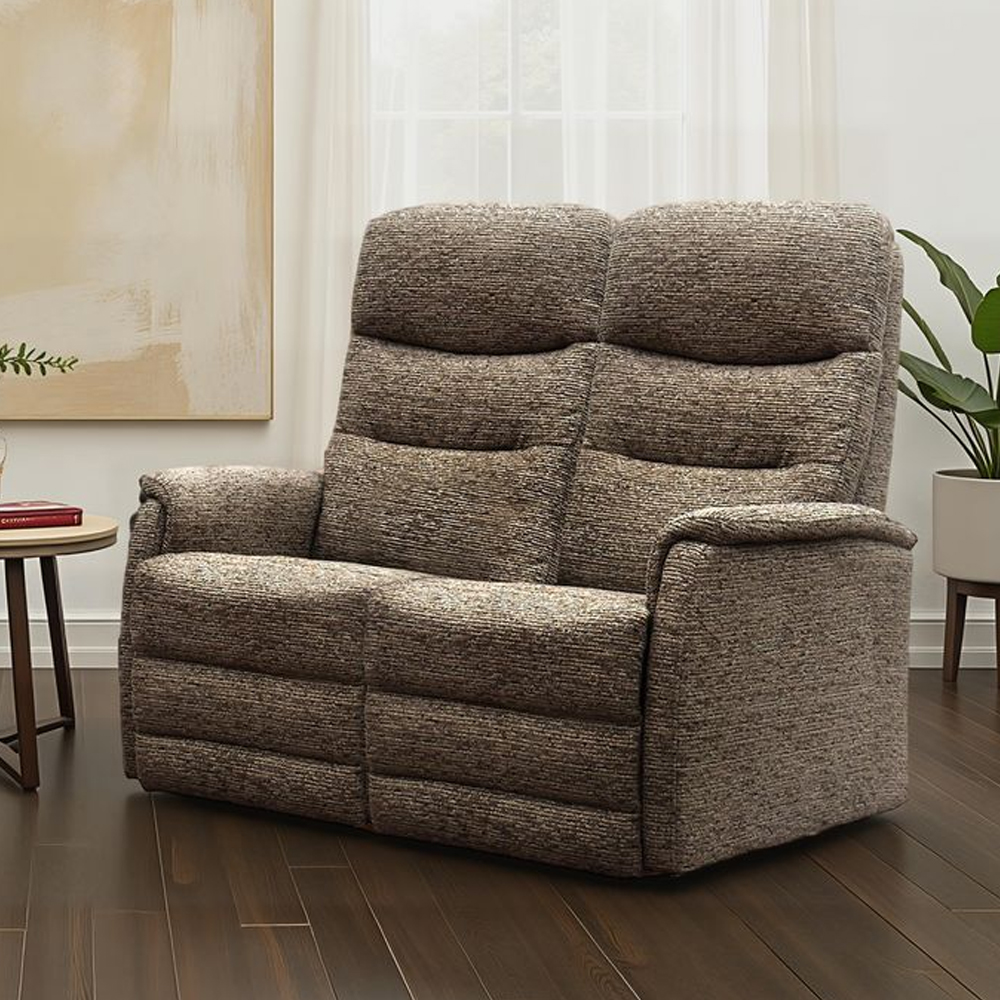 Ainsley Fabric 2 Seater Sofa in Mocha