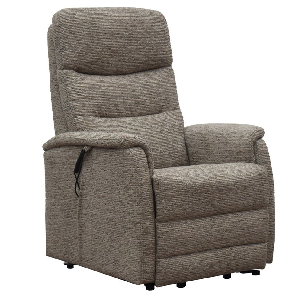 Ainsley Fabric Dual Motor Recliner Chair in Mocha