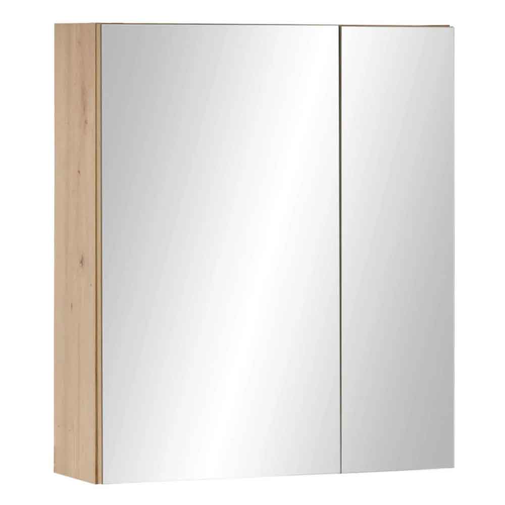 Airdrie Bathroom Mirrored Cabinet in Artisan Oak