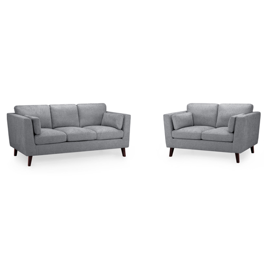 Read more about Airdrie fabric 3+2 seater sofa set in grey