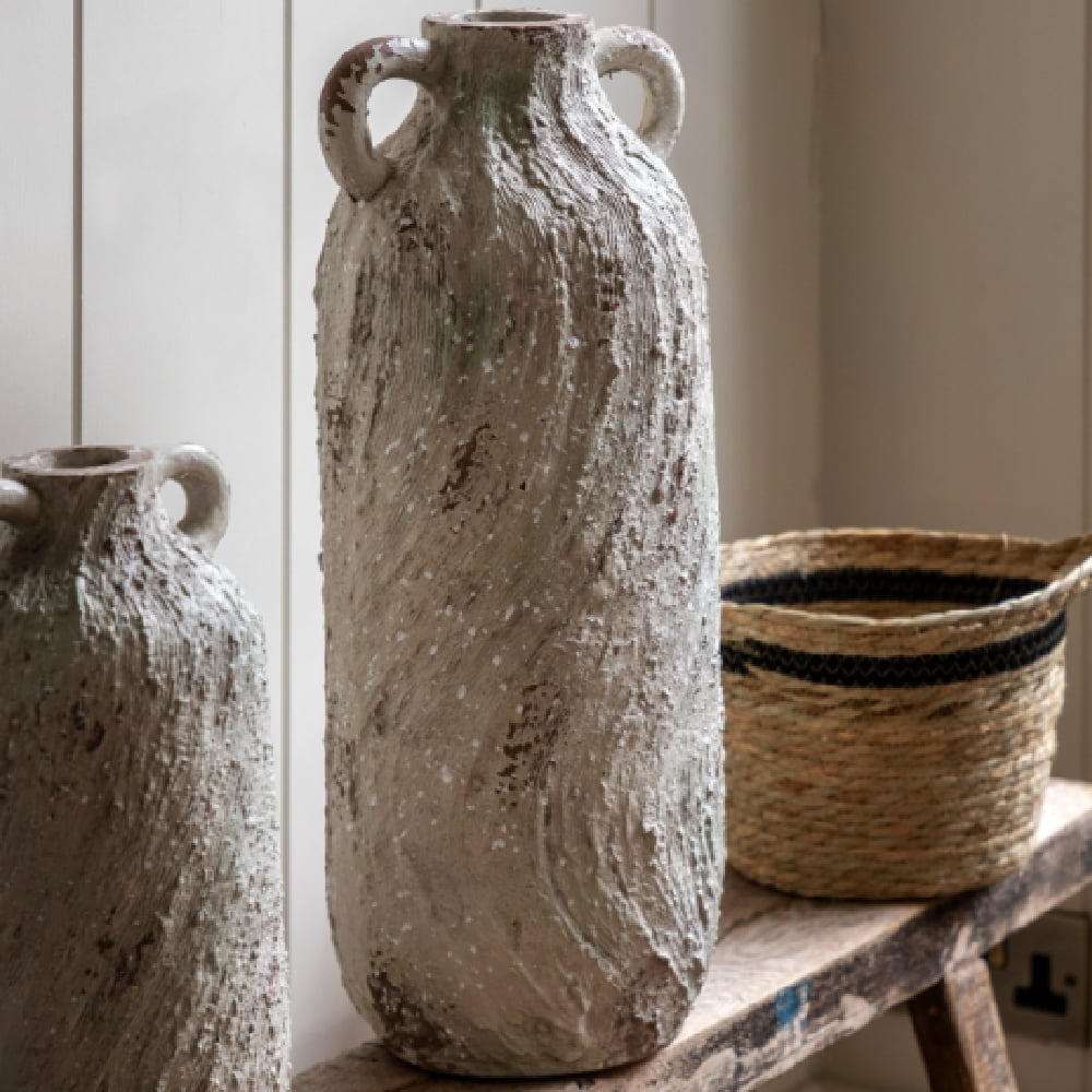 Airdrie Large Magnesium Decorative Vase In Stone
