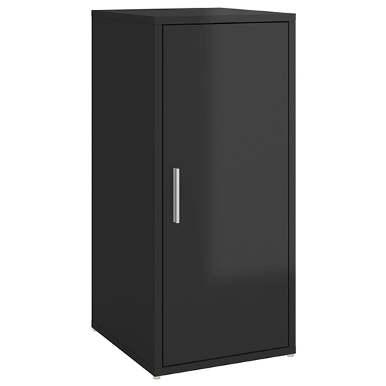 Airell High Gloss Shoe Storage Cabinet With 5 Shelves In Black_3