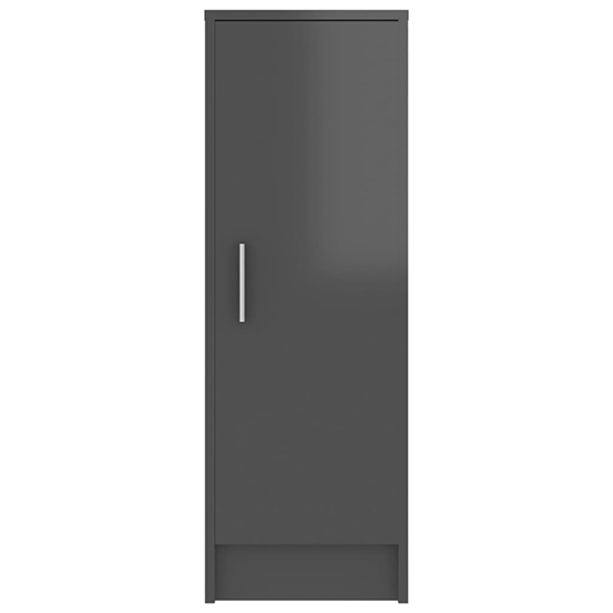 Airell High Gloss Shoe Storage Cabinet With 6 Shelves In Grey_6