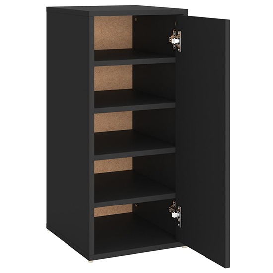 Airell Wooden Shoe Storage Cabinet With 5 Shelves In Black_4