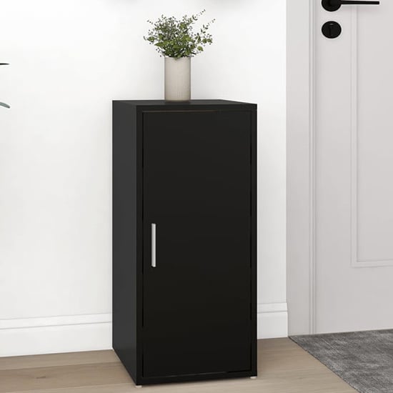 Airell Wooden Shoe Storage Cabinet With 5 Shelves In Black