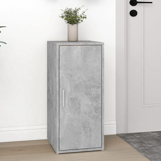Airell Shoe Storage Cabinet With 5 Shelves In Concrete Effect