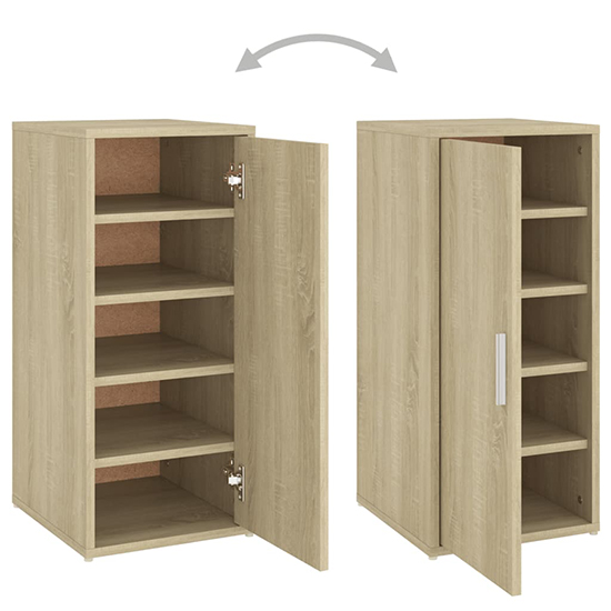 Airell Shoe Storage Cabinet With 5 Shelves In Sonoma Oak