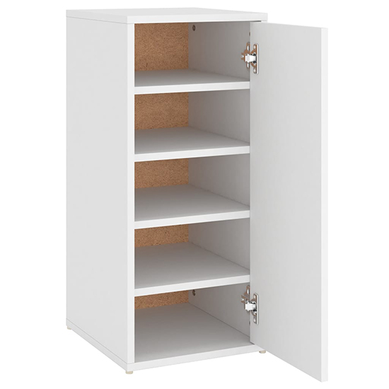 Airell Wooden Shoe Storage Cabinet With 5 Shelves In White