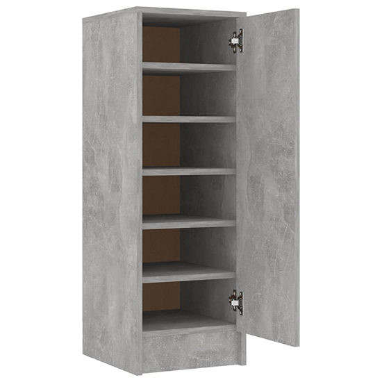 Airell Shoe Storage Cabinet With 6 Shelves In Concrete Effect