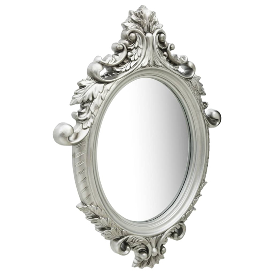 Airlia Castle Style Wall Mirror In Silver
