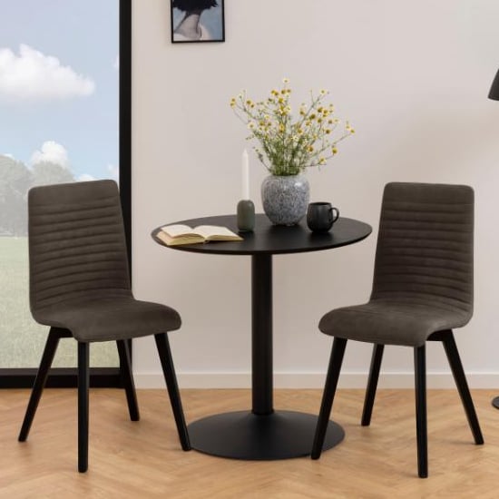 Airway Anthracite Fabric Dining Chairs In Pair_3