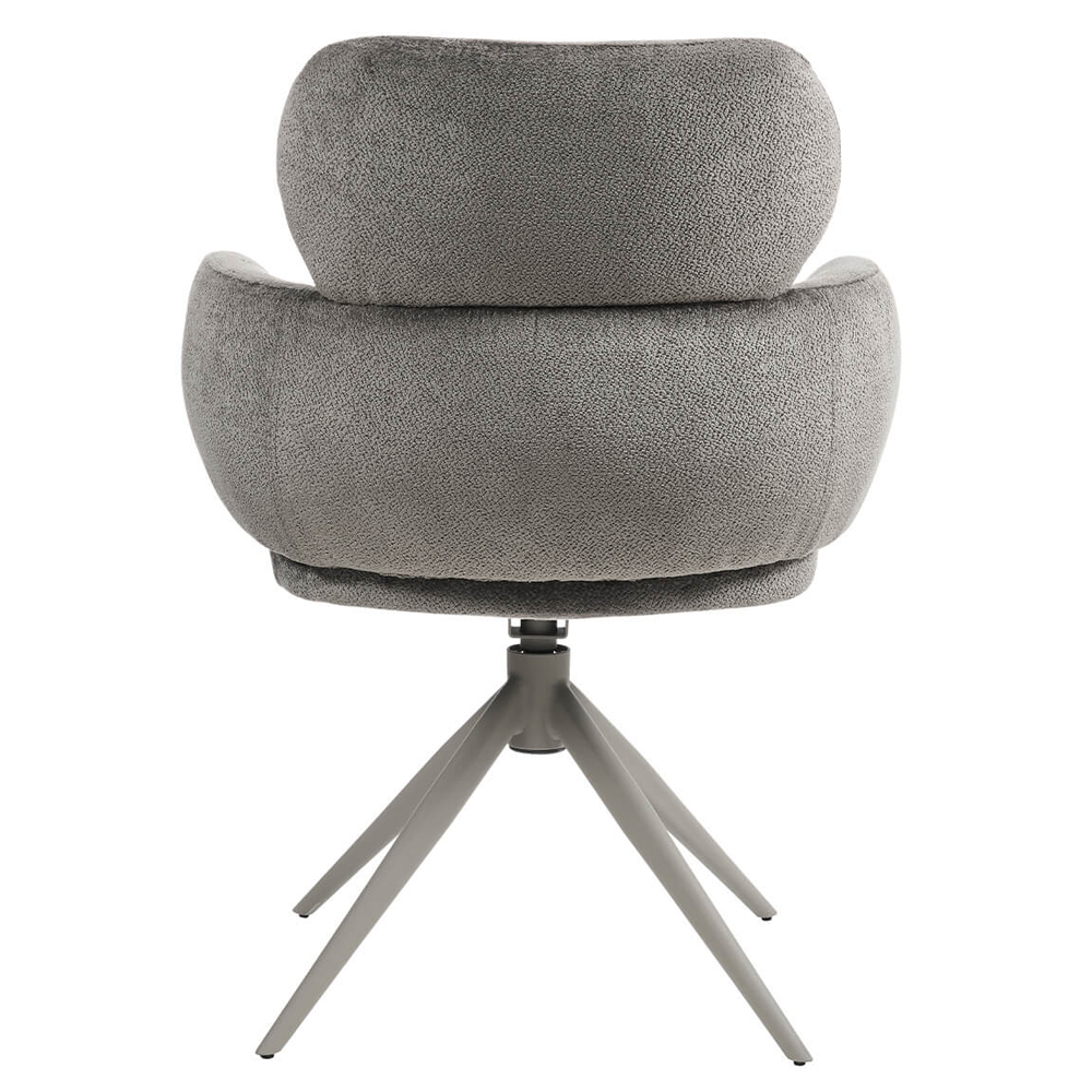 Airway Mocha Fabric Dining Chairs With Metal Legs In Pair