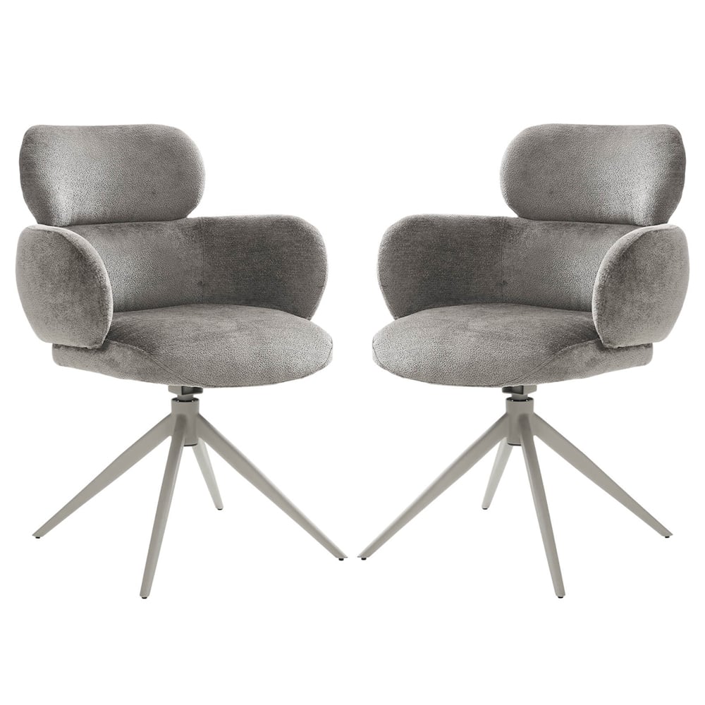 Read more about Airway mocha fabric dining chairs in pair