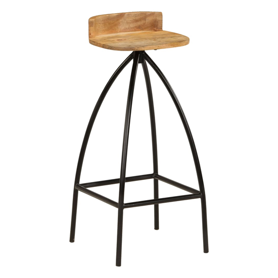 Aitana Wooden Bar Table With 4 Bar Stools In Natural And Black_5