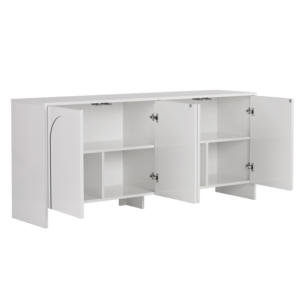 Aiven Wooden Sideboard with 4 Doors in White