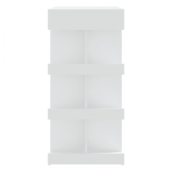 Aiza 100cm Wooden Bar Table With Storage Rack In White