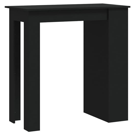 Product photograph of Aiza 102cm Wooden Bar Table With Storage Rack In Black from Furniture in Fashion