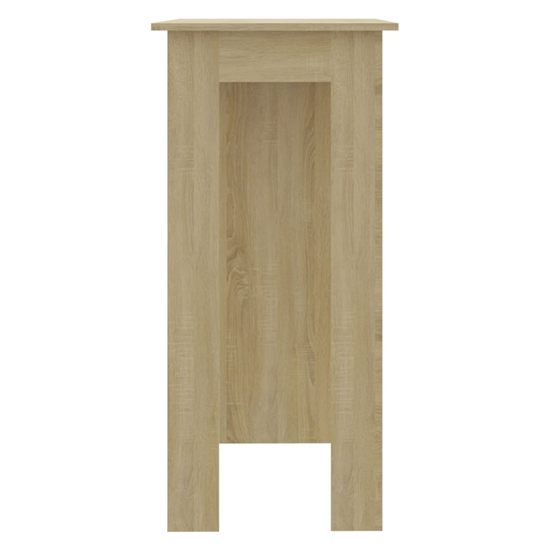 Aiza Wooden Bar Table With Shelf In Sonoma Oak