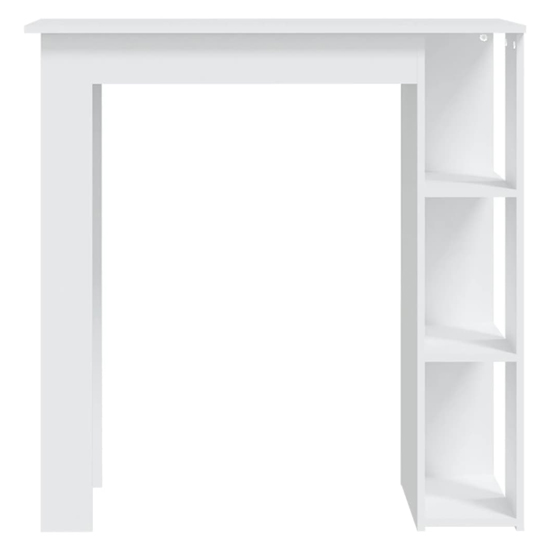 Aiza Wooden Bar Table With Shelf In White