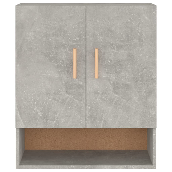 Aizza Wooden Wall Storage Cabinet With 2 Door In Concrete Effect