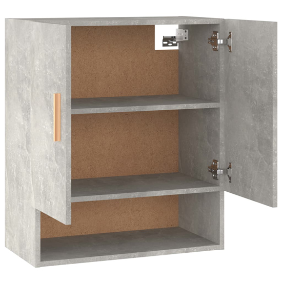 Aizza Wooden Wall Storage Cabinet With 2 Door In Concrete Effect