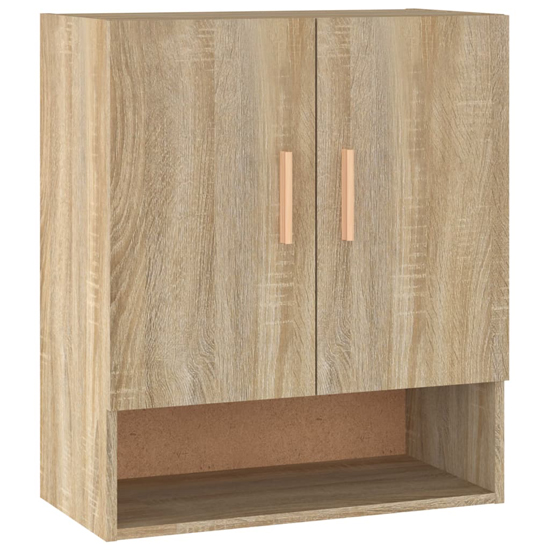 Aizza Wooden Wall Storage Cabinet With 2 Doors In Sonoma Oak