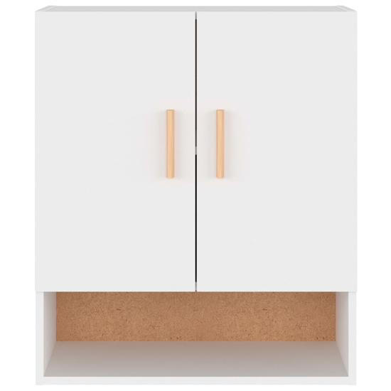 Aizza Wooden Wall Storage Cabinet With 2 Doors In White
