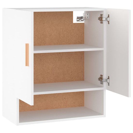 Aizza Wooden Wall Storage Cabinet With 2 Doors In White
