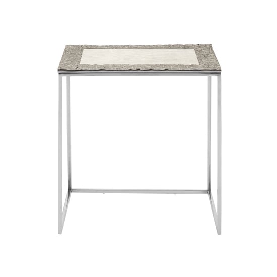 Akela Rectangular Glass Top Set Of 3 Side Tables In Silver_2