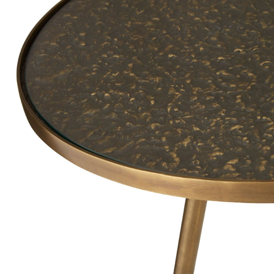 Akela Round Glass Top Side Table With Gold Metal Legs_3